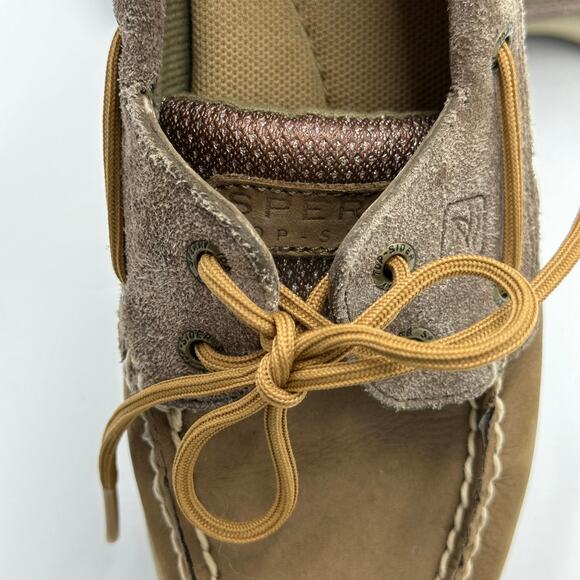 Sperry Top Sider Intrepid Glitter Leather Tan Boat Shoes Womens Size 5M STS92459 - Picture 12 of 16